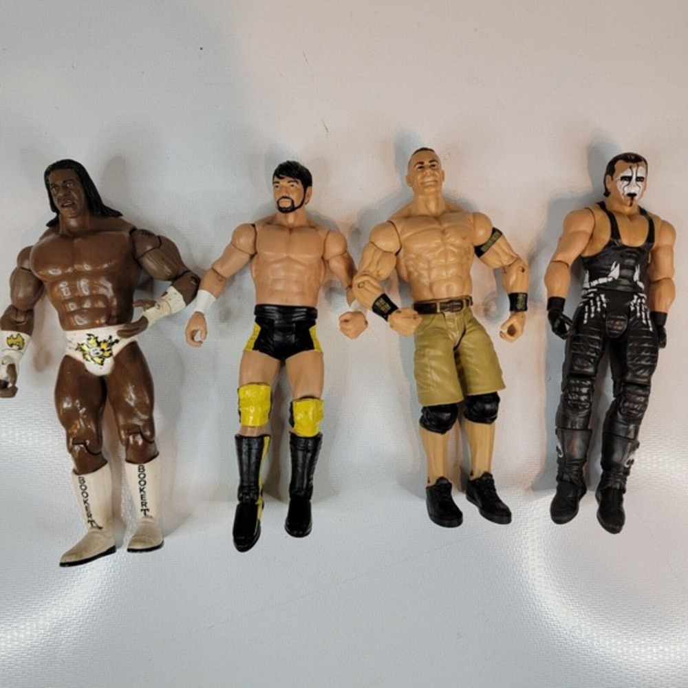 WWE Booker T Hideo Itami John Cena Sting Mattel Wrestling Action Figure WCW
